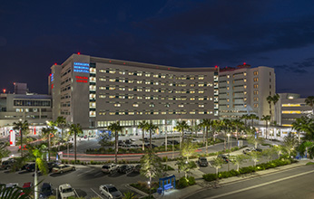 Courtyard Tower at Night